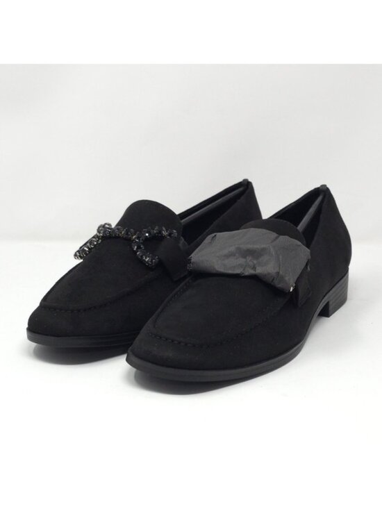 Nine West Shoes - Nine West Lilpa2 Black Suede Chain Loafers 9.5M